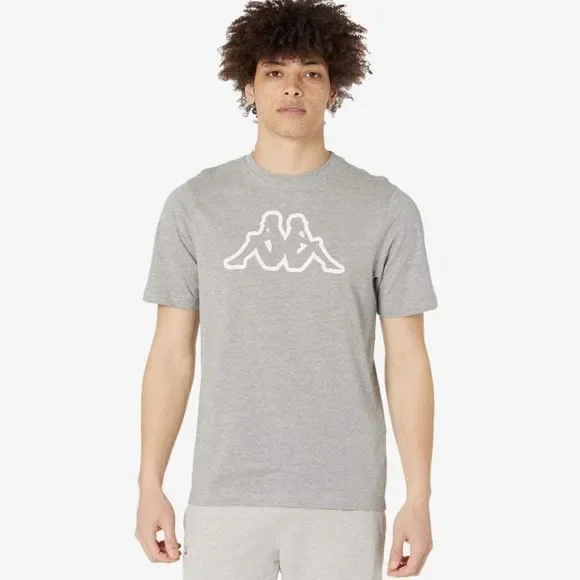 Kappa Logo Cromok T-shirt Grey Medium Melange - Picture 2 of 7
